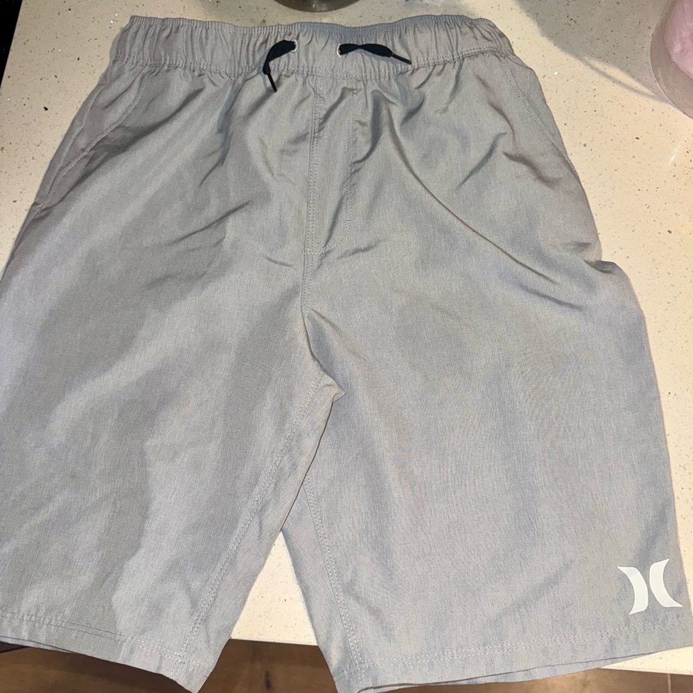 Hurley YOUTH Light Gray Hybrid Shorts SIZE LARGE 10/12